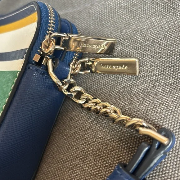 Kate Spade Staci Maritime Stripe Double Zip Small Crossbody Multi colored - Picture 11 of 11